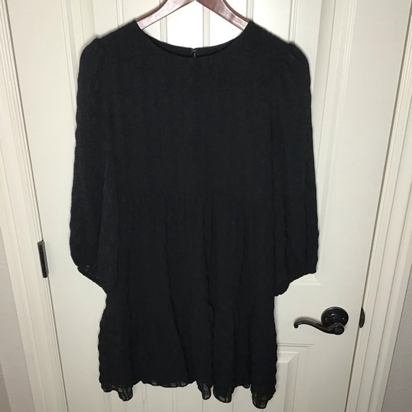 Madewell Puff Sleeve Black Dress Size 6. - Picture 2 of 7